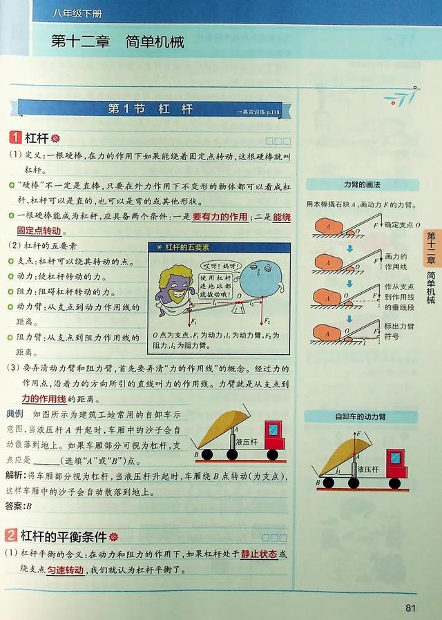 初二物理下册简单机械总结（初中物理八年级下册-简单机械学霸同步笔记）(2)